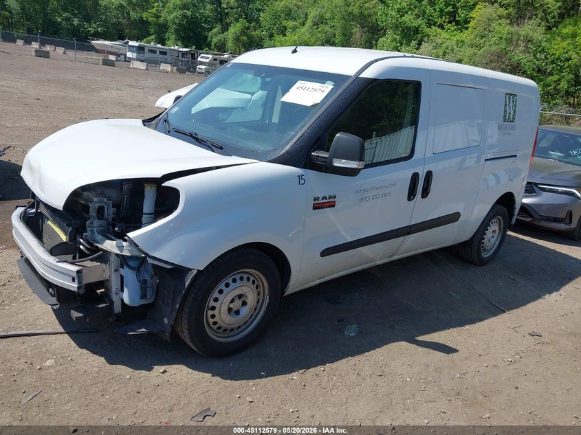 2022 Ram Promaster city VIN ZFBHRFAB2N6Y39926 IAAI salvage auction — FRONT END, Salvage (Massachusetts), sold $3,500 on 2026-07-28 (photo 2)