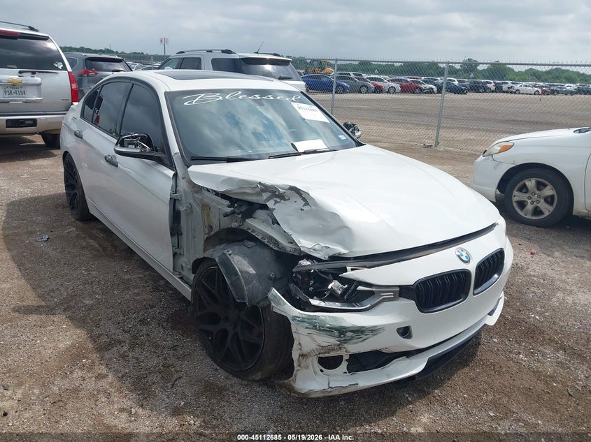 2014 BMW 3er VIN WBA3A9G57ENS65246 IAAI salvage auction — FRONT END, Salvage (Texas), sold $25 on 2026-07-28 (photo 1)