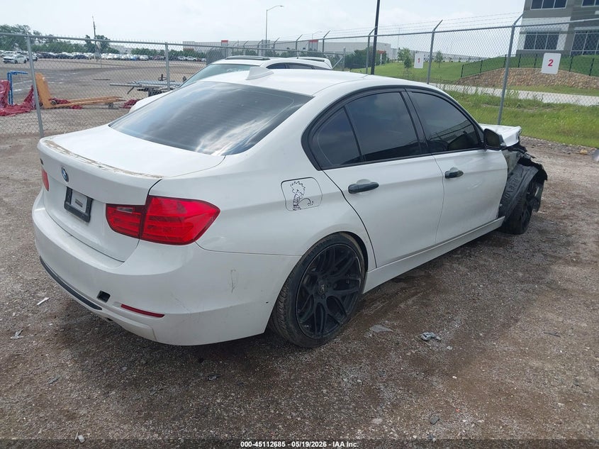 2014 BMW 3er VIN WBA3A9G57ENS65246 IAAI salvage auction — FRONT END, Salvage (Texas), sold $25 on 2026-07-28 (photo 4)