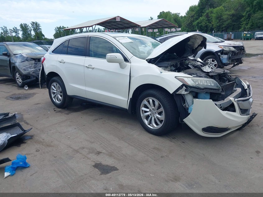 2016 Acura Rdx VIN 5J8TB4H34GL025233 IAAI salvage auction — FRONT END, Salvage - Greater Than 75% (Maryland), sold $600 on 2026-07-11 (photo 1)