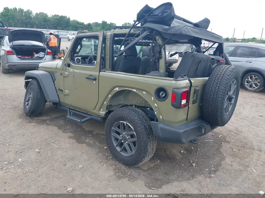 2025 Jeep Wrangler / VIN 1C4PJXAN5SW553175 IAAI salvage auction — ROLLOVER, Certificate Of Destruction (Florida), sold $7,100 on 2026-07-29 (photo 3)
