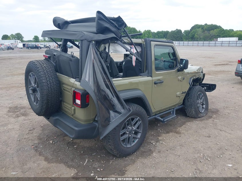 2025 Jeep Wrangler / VIN 1C4PJXAN5SW553175 IAAI salvage auction — ROLLOVER, Certificate Of Destruction (Florida), sold $7,100 on 2026-07-29 (photo 4)