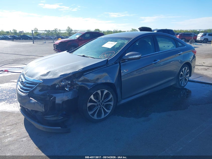 2014 Hyundai Sonata VIN 5NPEC4AC8EH842513 IAAI salvage auction — FRONT END, Clear (Indiana), sold $400 on 2026-07-17 (photo 2)