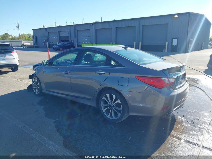 2014 Hyundai Sonata VIN 5NPEC4AC8EH842513 IAAI salvage auction — FRONT END, Clear (Indiana), sold $400 on 2026-07-17 (photo 3)