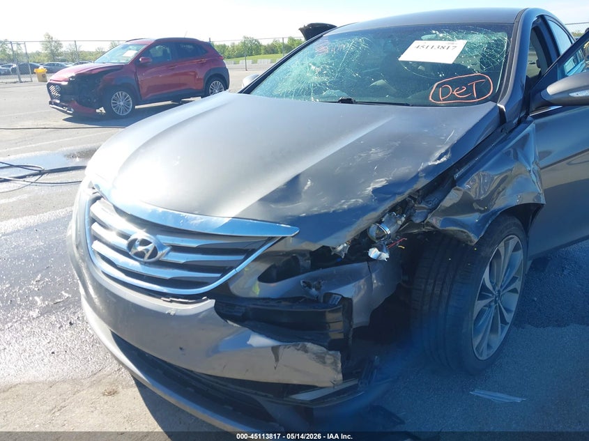 2014 Hyundai Sonata VIN 5NPEC4AC8EH842513 IAAI salvage auction — FRONT END, Clear (Indiana), sold $400 on 2026-07-17 (photo 6)