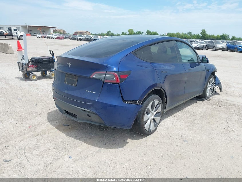 2023 Tesla Model y VIN 7SAYGDEE3PA097023 IAAI salvage auction — LEFT FRONT, Salvage (Texas), sold $9,200 on 2026-07-22 (photo 4)