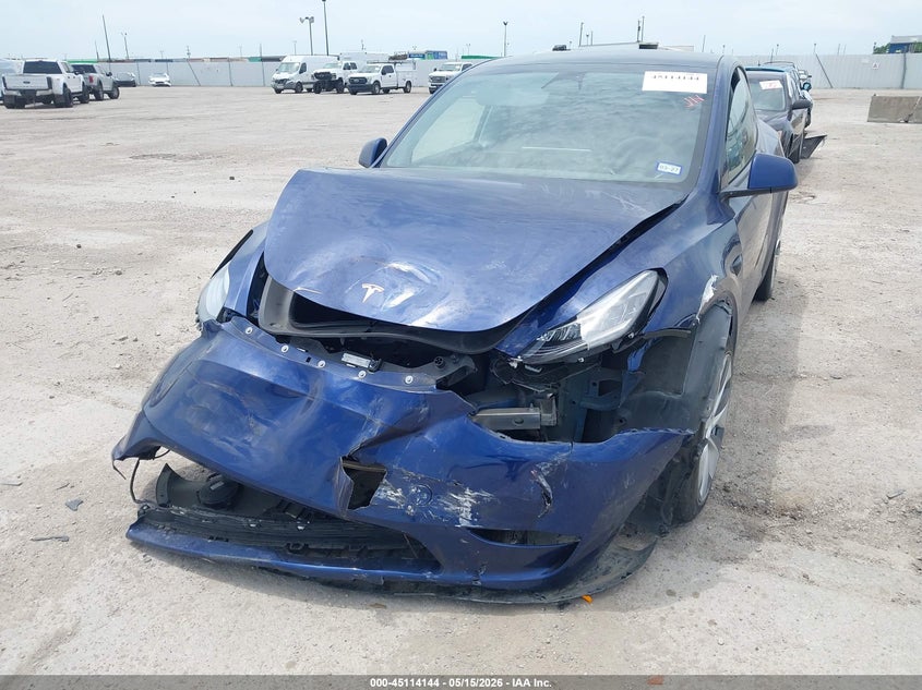 2023 Tesla Model y VIN 7SAYGDEE3PA097023 IAAI salvage auction — LEFT FRONT, Salvage (Texas), sold $9,200 on 2026-07-22 (photo 6)