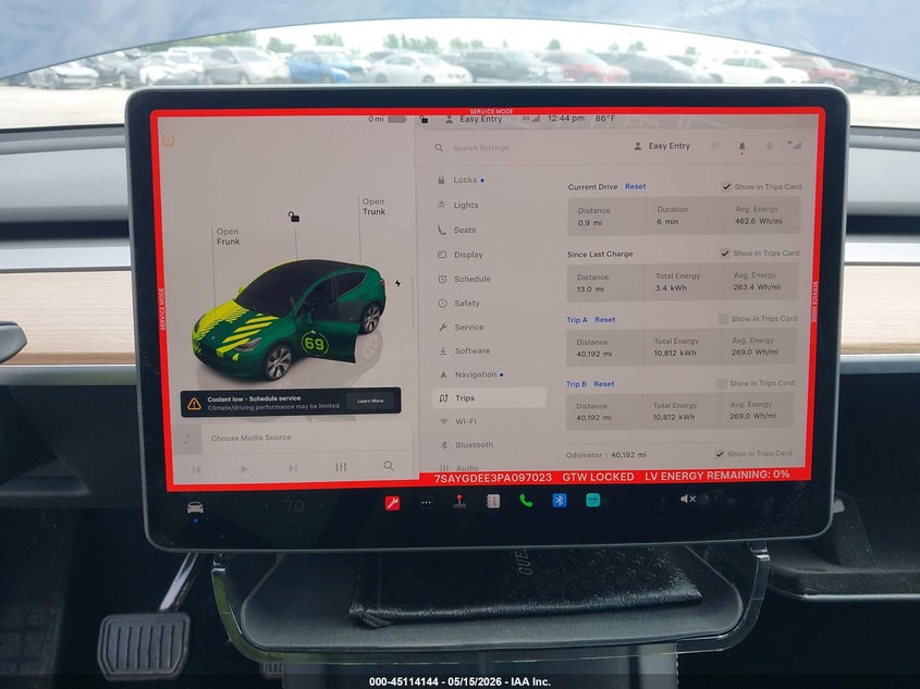 2023 Tesla Model y VIN 7SAYGDEE3PA097023 IAAI salvage auction — LEFT FRONT, Salvage (Texas), sold $9,200 on 2026-07-22 (photo 7)