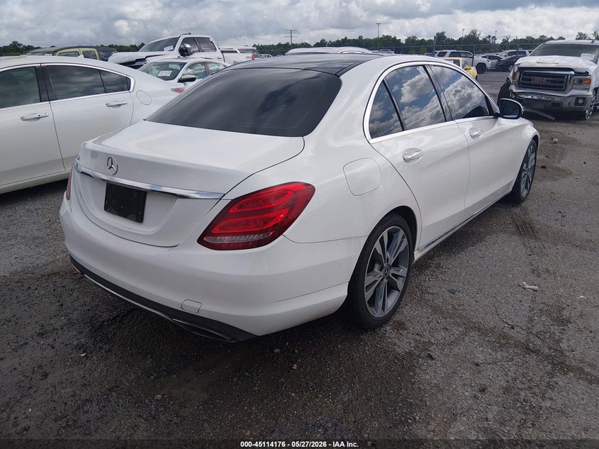 2018 Mercedes-benz C-klasse VIN WDDWF4JB7JR390954 IAAI salvage auction — UNKNOWN, Salvage Title, sold $4,400 on 2026-07-28 (photo 4)