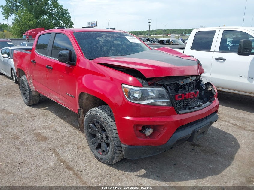 2018 Chevrolet Colorado VIN 1GCGTCENXJ1287466 IAAI salvage auction — FRONT END, Junk (Oklahoma), sold $4,800 on 2026-07-22 (photo 1)