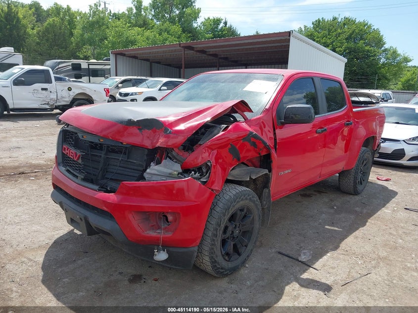2018 Chevrolet Colorado VIN 1GCGTCENXJ1287466 IAAI salvage auction — FRONT END, Junk (Oklahoma), sold $4,800 on 2026-07-22 (photo 2)