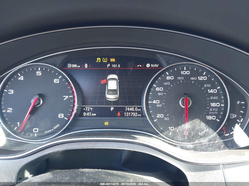 2014 Audi A6 VIN WAUFGAFC7EN043271 IAAI salvage auction — HAIL, Salvage (Minnesota), sold $3,550 on 2026-07-20 (photo 7)
