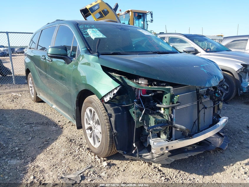 2026 Toyota Sienna VIN 5TDYRKEC0TS294914 IAAI salvage auction — FRONT END, Original (Texas), sold $20,750 on 2026-07-21 (photo 1)
