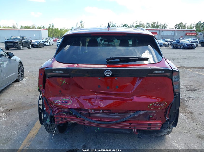 2026 Nissan Kicks VIN 3N8AP6CB8TL323630 IAAI salvage auction — REAR END, Salvage Title, sold $8,150 on 2026-08-17 (photo 6)