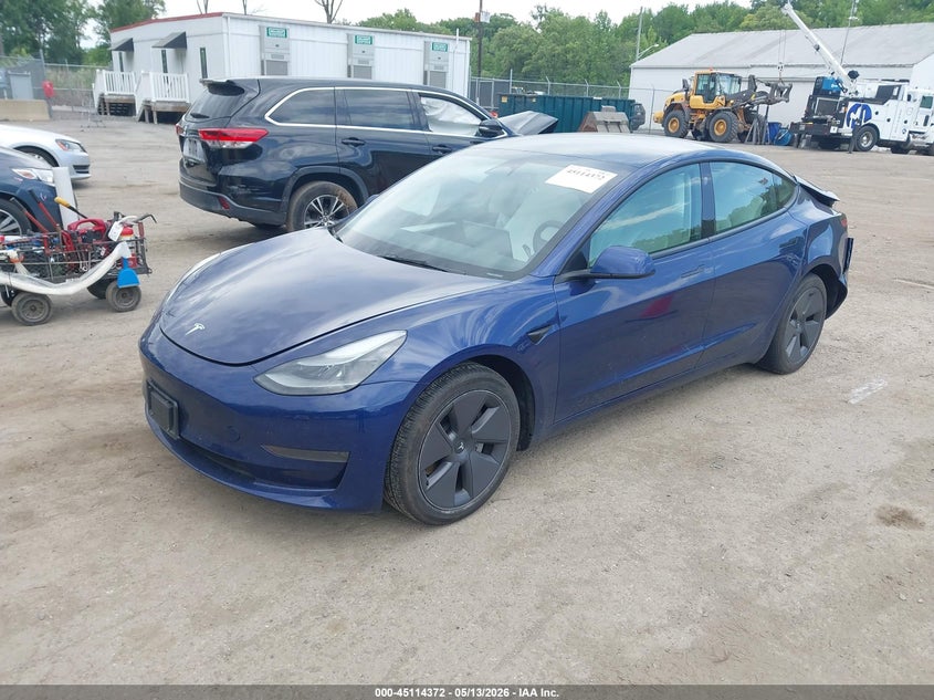 2023 Tesla Model 3 VIN 5YJ3E1EA1PF490384 IAAI salvage auction — RIGHT REAR, Salvage Title, sold $6,900 on 2026-07-30 (photo 2)