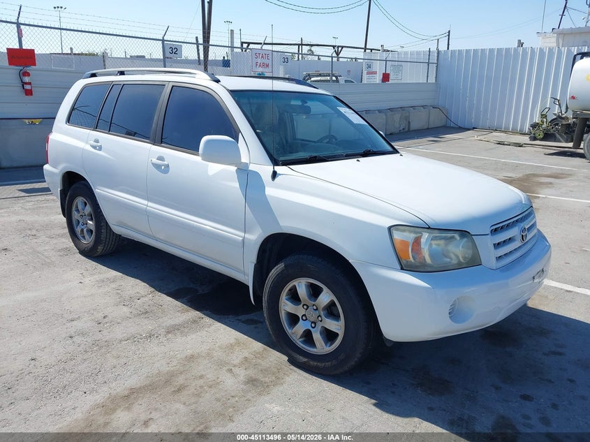 2004 Toyota Highlander VIN JTEGP21A040004659 IAAI salvage auction — LEFT SIDE, Salvage (California), sold $1,250 on 2026-07-09 (photo 1)
