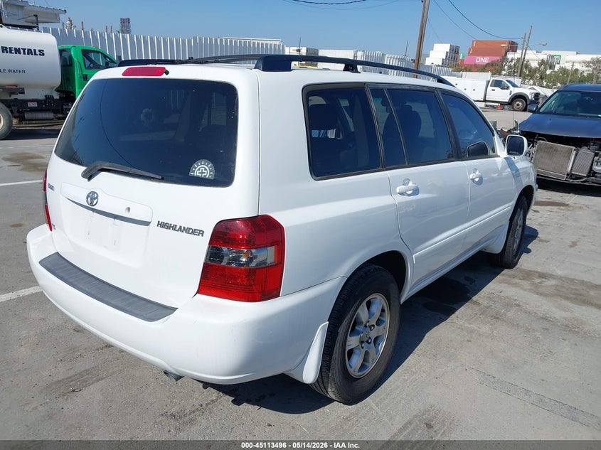 2004 Toyota Highlander VIN JTEGP21A040004659 IAAI salvage auction — LEFT SIDE, Salvage (California), sold $1,250 on 2026-07-09 (photo 4)
