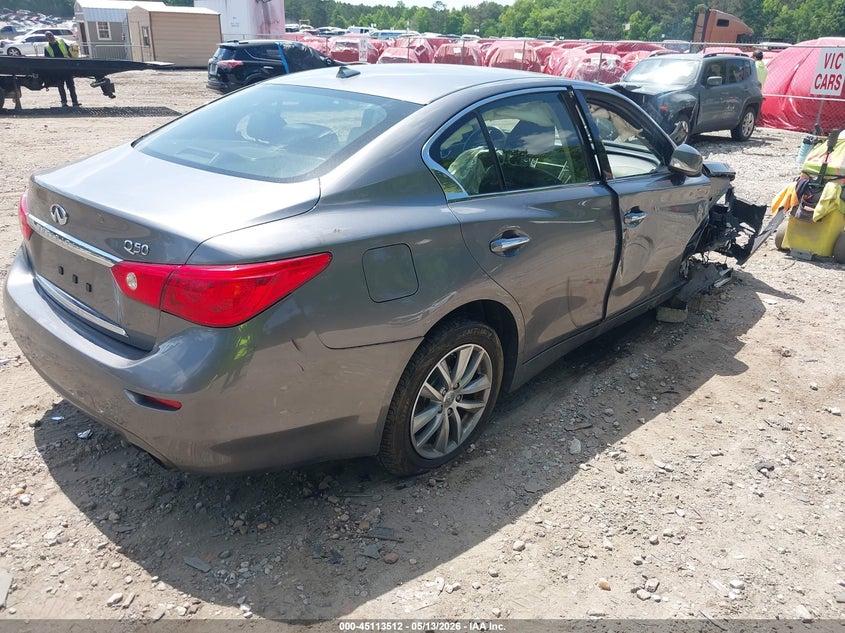2017 Infiniti Q50 VIN JN1EV7AP0HM738934 IAAI salvage auction — RIGHT SIDE, Salvage (Georgia), sold $1,750 on 2026-07-10 (photo 4)