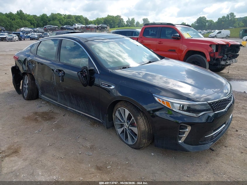 2016 Kia Optima VIN 5XXGV4L22GG029626 IAAI salvage auction — SIDE, Salvage Title, sold $1,025 on 2026-07-29 (photo 1)