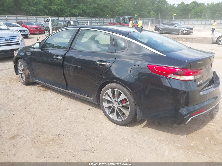 2016 Kia Optima VIN 5XXGV4L22GG029626 IAAI salvage auction — SIDE, Salvage Title, sold $1,025 on 2026-07-29 (photo 3)