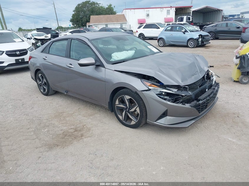 2023 Hyundai Elantra VIN KMHLS4AG1PU614791 IAAI salvage auction — FRONT END, Rebuildable (Florida), sold $3,200 on 2026-07-09 (photo 1)