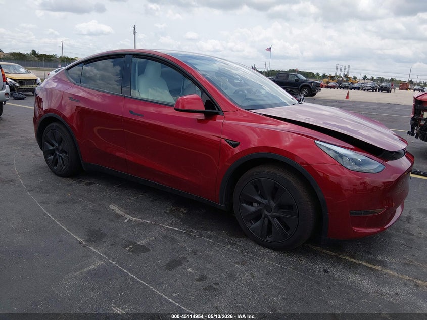 2025 Tesla Model y VIN 7SAYGDED1SA349206 IAAI salvage auction — SIDE, Rebuildable (Florida), sold $11,050 on 2026-07-16 (photo 1)
