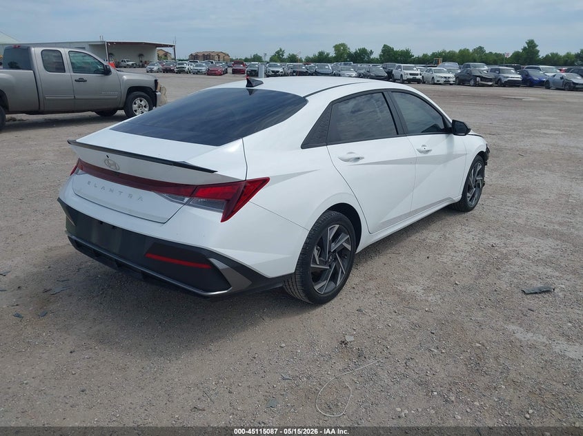 2025 Hyundai Elantra VIN KMHLM4DG4SU992733 IAAI salvage auction — FRONT END, Salvage (Texas), sold $6,400 on 2026-07-22 (photo 4)