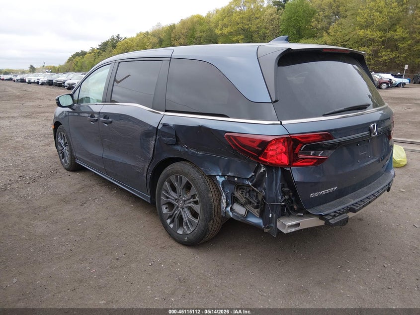 2025 Honda Odyssey VIN 5FNRL6H89SB007304 IAAI salvage auction — LEFT REAR, Salvage (Massachusetts), sold $13,525 on 2026-07-28 (photo 3)