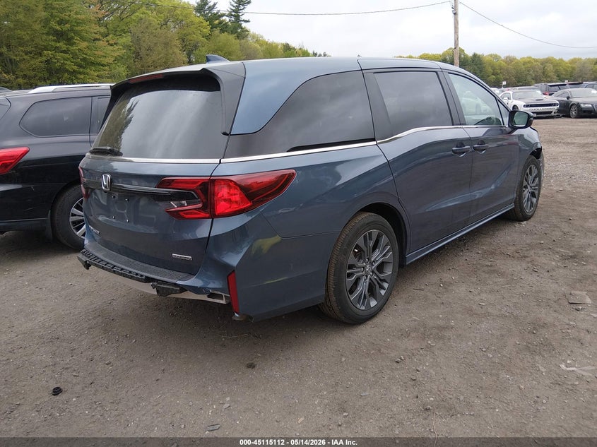 2025 Honda Odyssey VIN 5FNRL6H89SB007304 IAAI salvage auction — LEFT REAR, Salvage (Massachusetts), sold $13,525 on 2026-07-28 (photo 4)