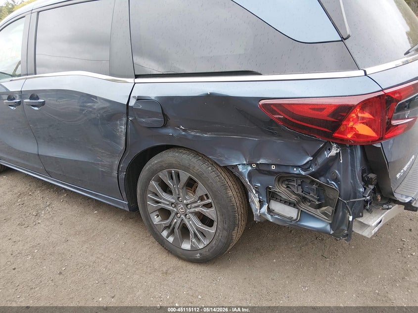 2025 Honda Odyssey VIN 5FNRL6H89SB007304 IAAI salvage auction — LEFT REAR, Salvage (Massachusetts), sold $13,525 on 2026-07-28 (photo 6)
