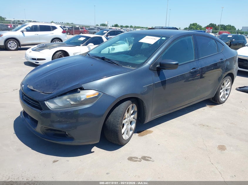 2013 Dodge Dart VIN 1C3CDFBA3DD312116 IAAI salvage auction — RIGHT FRONT, Clear (Oklahoma), sold $500 on 2026-07-09 (photo 2)