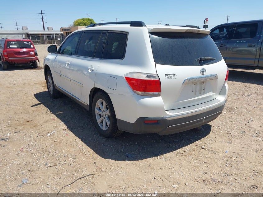 2012 Toyota Highlander VIN 5TDZK3EHXCS070477 IAAI salvage auction — RIGHT SIDE, Salvage (Texas), sold $1,600 on 2026-07-13 (photo 3)