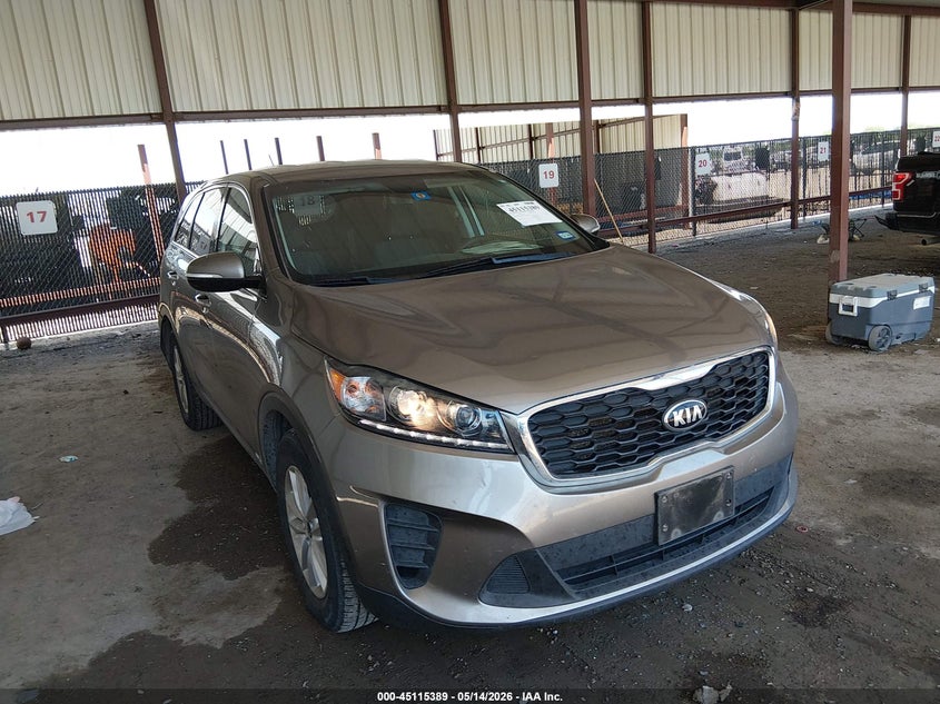 2019 Kia Sorento VIN 5XYPGDA54KG480858 IAAI salvage auction — REAR END, Original (Texas), sold $2,325 on 2026-07-14 (photo 1)