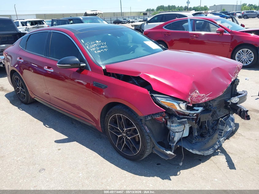 2020 Kia Optima VIN 5XXGT4L3XLG439518 IAAI salvage auction — FRONT END, Salvage (Texas), sold $1,550 on 2026-08-01 (photo 1)