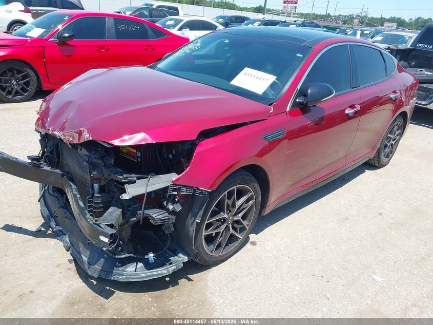 2020 Kia Optima VIN 5XXGT4L3XLG439518 IAAI salvage auction — FRONT END, Salvage (Texas), sold $1,550 on 2026-08-01 (photo 2)