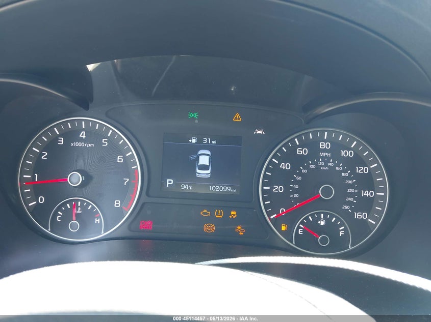 2020 Kia Optima VIN 5XXGT4L3XLG439518 IAAI salvage auction — FRONT END, Salvage (Texas), sold $1,550 on 2026-08-01 (photo 7)