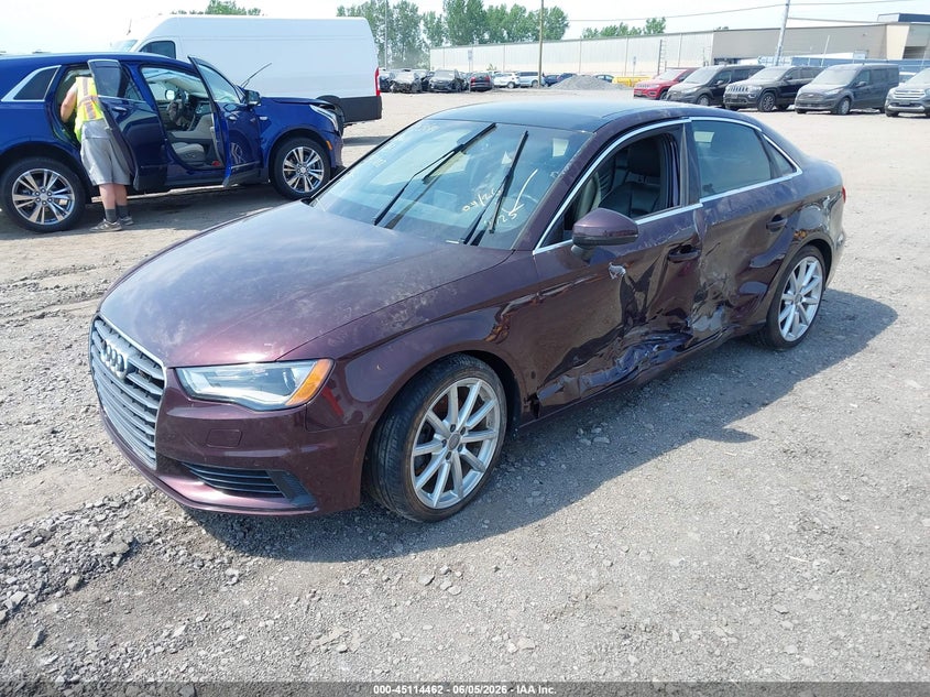 2015 Audi A3 VIN WAUEFGFF7F1047888 IAAI salvage auction — LEFT SIDE, Salvage Title, sold $1,400 on 2026-07-08 (photo 2)