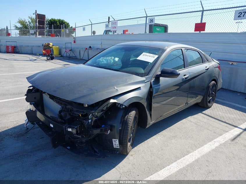 2026 Hyundai Elantra VIN KMHLM4DG9TU100106 IAAI salvage auction — FRONT & REAR, Salvage (California), sold $2,400 on 2026-07-29 (photo 2)