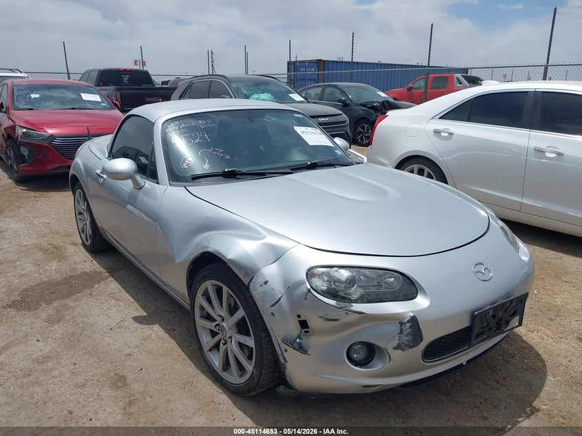 2008 Mazda Mx-5 VIN JM1NC26F180154524 IAAI salvage auction — LEFT & RIGHT, Salvage (Texas), sold $1,950 on 2026-07-14 (photo 1)