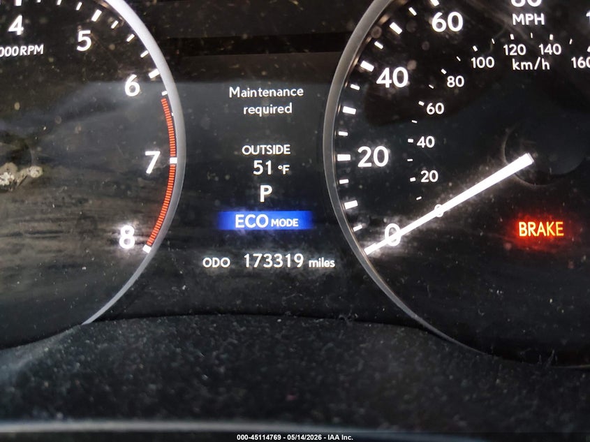 2014 Lexus ES VIN JTHBK1GGXE2099190 IAAI salvage auction — NORMAL WEAR, Salvage (Texas), sold $2,775 on 2026-07-13 (photo 7)