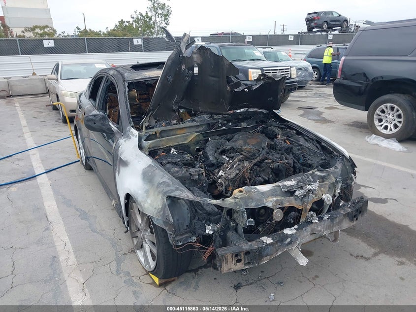 2007 Lexus Is 250 VIN JTHBK262672054892 IAAI salvage auction — ENGINE BURN, Non-Repairable (California), sold $250 on 2026-07-08 (photo 6)