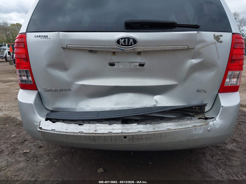 2012 Kia SEDONA VIN KNDMH4C77C6482543 IAAI salvage auction — REAR END, Clear (Indiana), sold $1,250 on 2026-07-07 (photo 6)