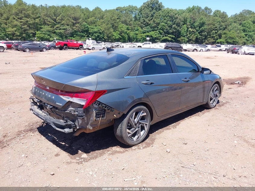 2025 Hyundai Elantra VIN KMHLP4DG1SU863341 IAAI salvage auction — FRONT & REAR, Salvage (Alabama), sold $6,925 on 2026-07-08 (photo 4)