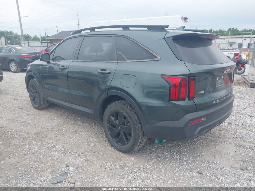 2022 Kia Sorento VIN 5XYRLDLC7NG146666 IAAI salvage auction — HAIL, Clear (Missouri), sold $11,050 on 2026-07-06 (photo 3)