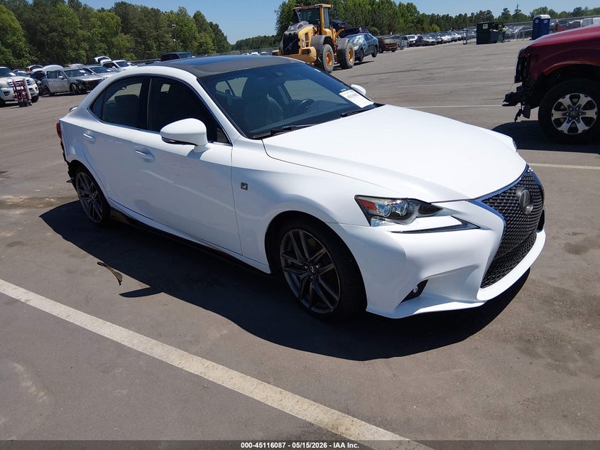 2016 Lexus Is VIN JTHCE1D29G5012806 IAAI salvage auction — REAR END, Salvage (North Carolina), sold $4,400 on 2026-07-20 (photo 1)