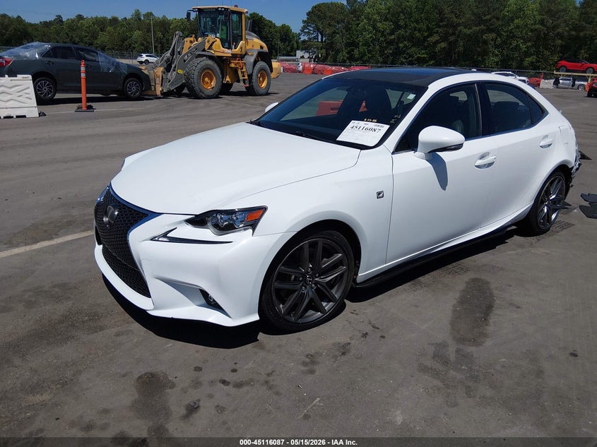 2016 Lexus Is VIN JTHCE1D29G5012806 IAAI salvage auction — REAR END, Salvage (North Carolina), sold $4,400 on 2026-07-20 (photo 2)