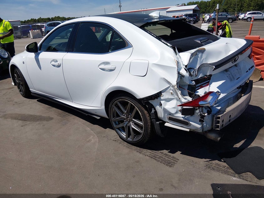 2016 Lexus Is VIN JTHCE1D29G5012806 IAAI salvage auction — REAR END, Salvage (North Carolina), sold $4,400 on 2026-07-20 (photo 3)