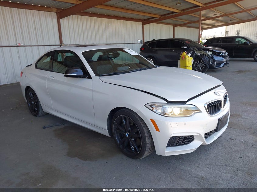 2016 BMW M2 VIN WBA1J9C5XGV696258 IAAI salvage auction — LEFT FRONT, Salvage (California), sold $7,500 on 2026-07-09 (photo 1)