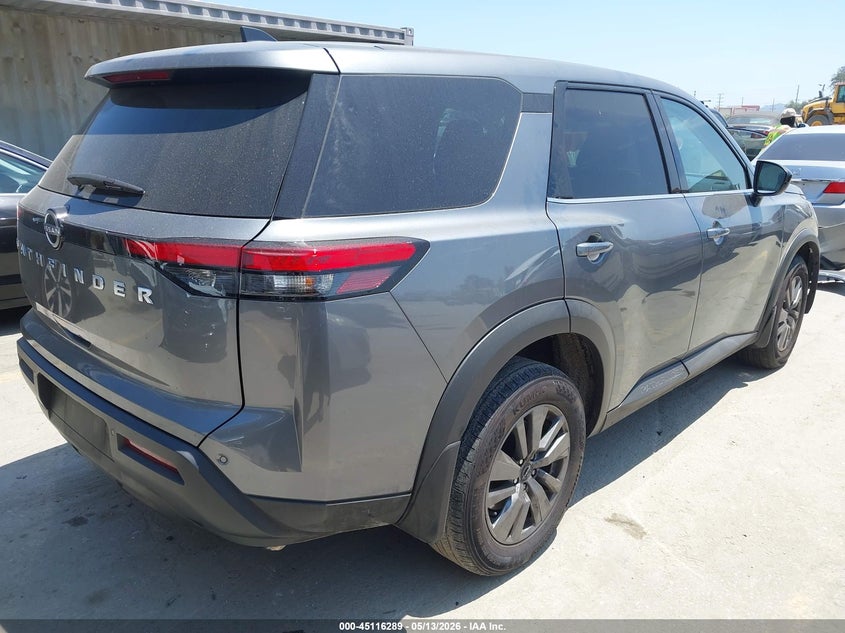 2025 Nissan Pathfinder VIN 5N1DR3AA7SC255628 IAAI salvage auction — SIDE, Salvage (California), sold $9,700 on 2026-07-22 (photo 4)