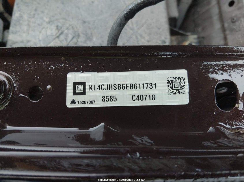 2014 Buick Encore VIN KL4CJHSB6EB611731 IAAI salvage auction — ALL OVER, Salvage (Colorado), sold $25 on 2026-07-28 (photo 9)